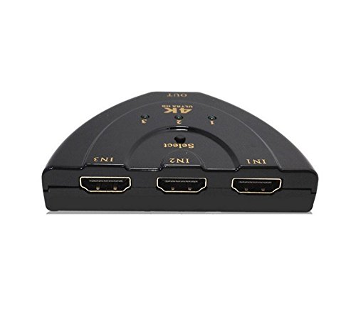 Handaes 4K Ultra Hd Hdmi Switch 3 In 1 Out Support Hdmi1.4 3D For 4K Ultra Hd Device, Hdtv, Xbox, Ps3 #TOP4