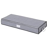 アストロ 着物収納ケース グレー 不織布 活性炭 珪藻土 消臭 浴衣収納 持ち手・ネームホルダー付き 折りたたみ 615-30 スリム