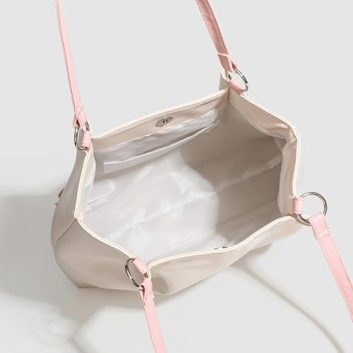 Bow Purse Cute Tote Bag Shoulder Bag with Bowknot Pearl Detail Large Handbag Trendy Gift for Women2