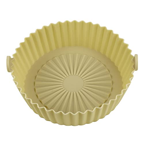 Cesta De Silicona Reutilizable, Freidora De Silicona, Freidora De Aire De Silicona, Sartén Silicona Para Freidora Aire, Para Vapor, Horno, Microondas, Bandeja Redonda De Silicona De Grado Alimenticio Cover