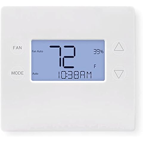 2GIG Smart Z-Wave Plus Model 2GIG-STZ-1 Programmable Thermostat, Humidity Sensing and Control, SmartStart Support, S2 Authentication Security, Fixed Format Display, Auto/On Fan Mode Cover