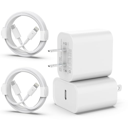 iPhone Fast Charging 2 Pack, 20W PD USB C Wall Charger With 6FT Cable for iPhone 14/14 Pro Max/13/13 Pro/12/12 Pro/11/11 Pro/XS, Pad