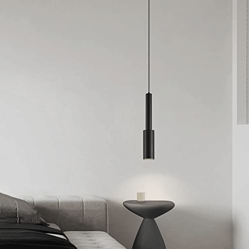 Candelabros de flauta negra suspendidos LED para techos altos de dormitorios 6