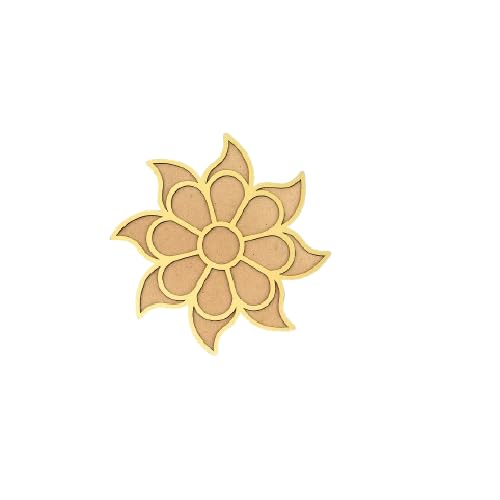 Image of TOTA Rangoli Stencil - Set of 5 Rangoli Colours + 1 MDF Stencils 8x8 inch | Reusable 3D Rangoli for Diwali Home Decoration Navratri Pongal Onam Puja