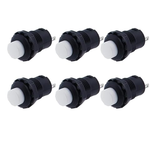 Interrupteur bouton-poussoir 12mm momentané blanc pour panel de simulation