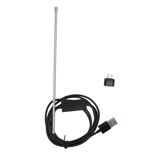 Sunicon 3 in 1 Industrial Borescope, 1.5m IP67 Waterproof Inspection Camera Type C Micro USB Endoscope with 6 LED Lights for Android Phone Tablet Device (3.9MM)