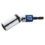 トップ工業 (TOP) 電動ドリル用 αアルファ ユニバーサルソケット 鳶・足場クランプ用 対辺17mm 首振り30°12角 軸強化タイプ 首振りソケット EUS-17SX 燕三条 日本製