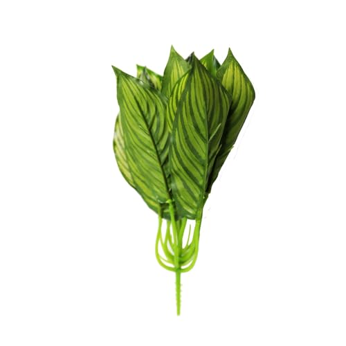 Image of Enhance Your Space with Artificial Leaf Decor Foliage for Stunning Interiors Decorative Items for Home;Office; Room; Living Room; Table; (Without Vase) (Pack of 2, Green Leaf)