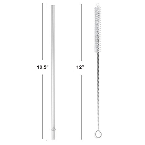 Set de 6 pitillos acrílicos transparentes 10.5" miniatura 3