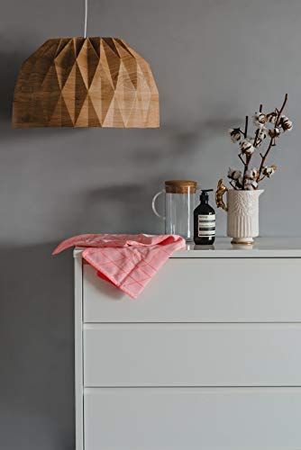 Tweelingen Modern Home Decor - Unique Origami Pendant Light Folding Paper Lampshade with Socket and Black Cord (Wood)