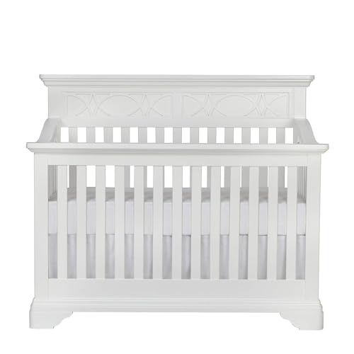 Baby Cache Haven Hill 4-in-1 Convertible Baby Crib in White Lace