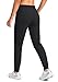 G Gradual Women's Joggers Pants with Zipper Pockets Tapered Running Sweatpants for Women Lounge, Jogging (Black, Medium)
