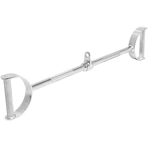 FITNESS MANIAC USA Lat Pulldown Attachments 28" Straight Bar, Neutral Wide Grip Flat Lat Pull Down Bar, Tricep Pushdown - 28 inches Revolving Cable Machine Accessories for Lat Pulldown Machines Gym Cover