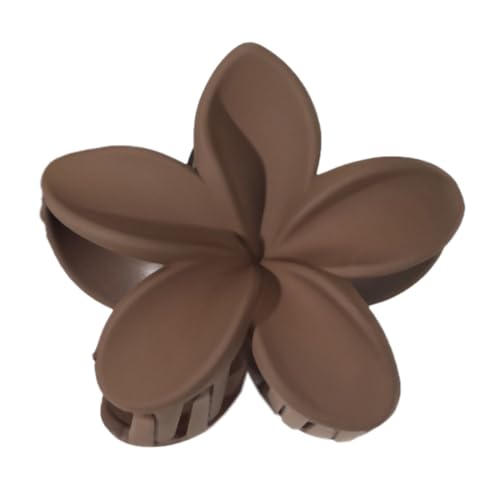 1 pince à cheveux en forme de fleur pour femme - En plastique antidérapant - Accessoire de coiffure pour femme et fille - Pour un port quotidien - Marron