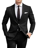 Amyox Black Suits for Men Slim Fit 2 Piece Suit Wedding Prom Homecoming Mens Suit Jacket Pants Set Groomsmen Mens Tuxedo XL