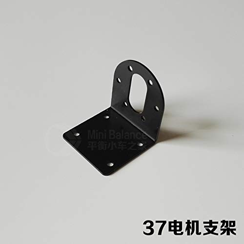 4pcs Black 37mm DC Gear Motors Mounting Bracket, Iron Anti-Rust Gearbox L-Shape Fixed Seat, Gear Reduction Motor Holder