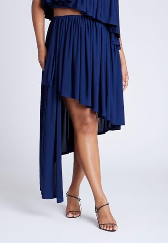 ELOQUII Women's Plus Size Cascading Asym Skirt2