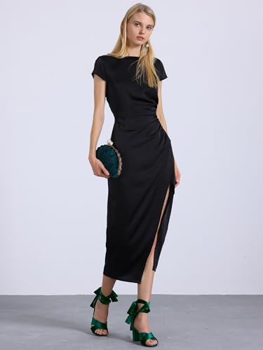 Perphy Velvet Chunky Heel Cross Strap Lace Up Sandals for Women2