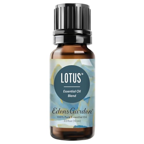 Edens Garden Lotus Essential Oil Blend 100% Pure Premium Grade No Artificial Fragrances Undiluted & Natural For Skin Massage Candle Making Meditation & Diffuser Floral Aroma 10 ml (.33 fl oz)