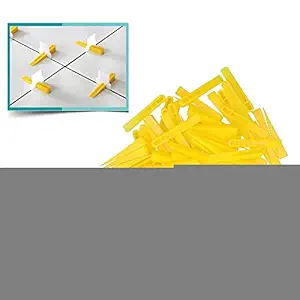 Generic Tile Wedges, 100 Pcs Yellow Tile Leveling System, Paving Tile Locator Leveling Device, for Tile Leveler Installation