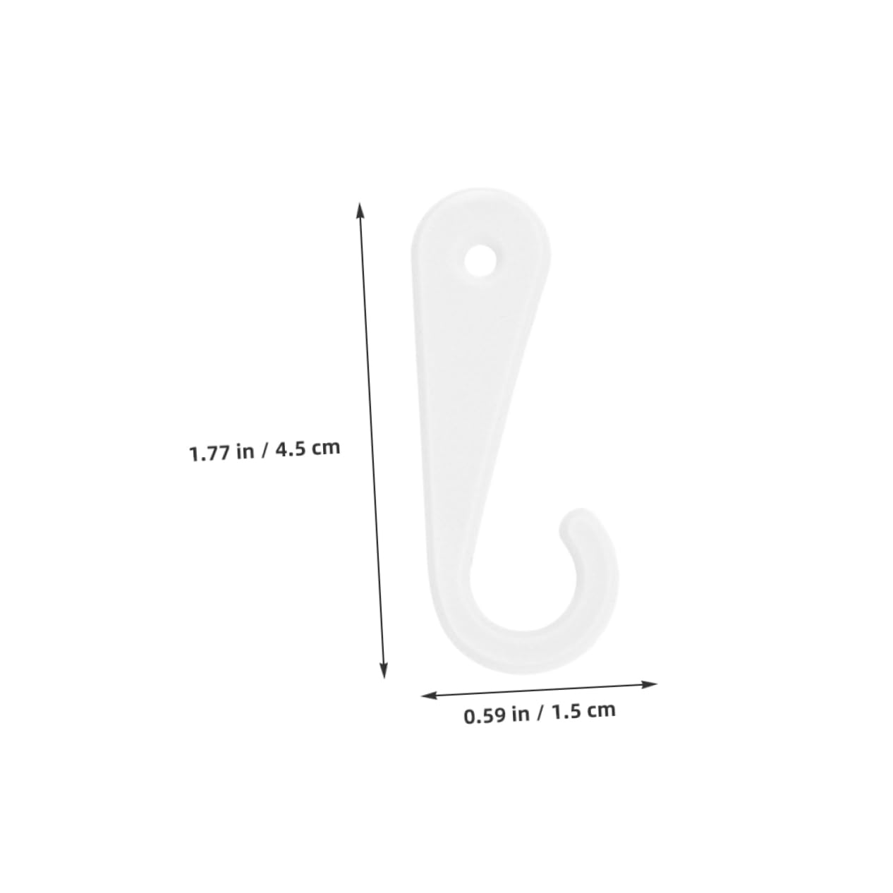 PRETYZOOM 200pcs J Shaped Plastic Hooks for Socks Hats and Scarves Display Versatile Retail Display Hangers for Organized Storage and Maximized Space for Showcasing Merchandise