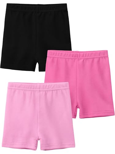 Image of YERIOK 3 Pack Cotton Baby Girls Shorts Toddler Biker Bike Cartwheel Under Shorts for Baby Girl Clothes