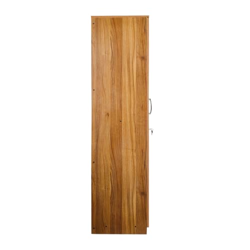 Image of Amazon Brand - Solimo Optima Engineered Wood 6ft 1 Door Wardrobe for Clothes with Drawer| Storage Organizer | Storage Cabinet | Multipurpose Almirah for Bedroom - Leon Teak, 6ft