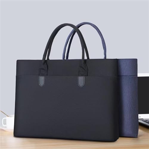 Briefcase Portable Information Kit Meeting Bag Black Oxford Document Bag Business2