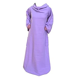 Premium – Deluxe, Super Warm Wearable Reading Blanket with Pockets and Sleeves for Adults (Purple)