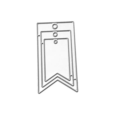 Valcano Hanging Tag Metal Cutting Metal Die Cutting Die for Cards,Die Cuts Stencil for DIY Craft Gift Scrapbooking Templates Photo Album Decor Cover