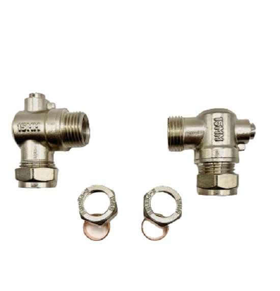 hep® 15mm Angle Isolating Valve for Tap Connector Flexi Pipes Elbow Ball o Fix Isolation Valves for Toilet Basin Pack of 2 - Image 4