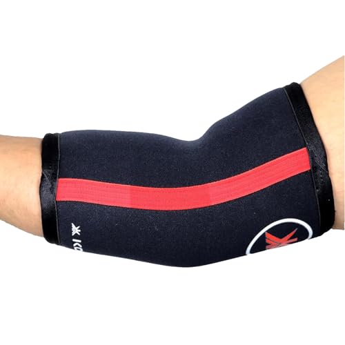 Image of Kobo Elbow Sleeves 7mm Elbow Support Neoprene for Weight Lifting, Gym, Cross Training, Fitness, Squats, Powerlifting, Workout - (Piece)