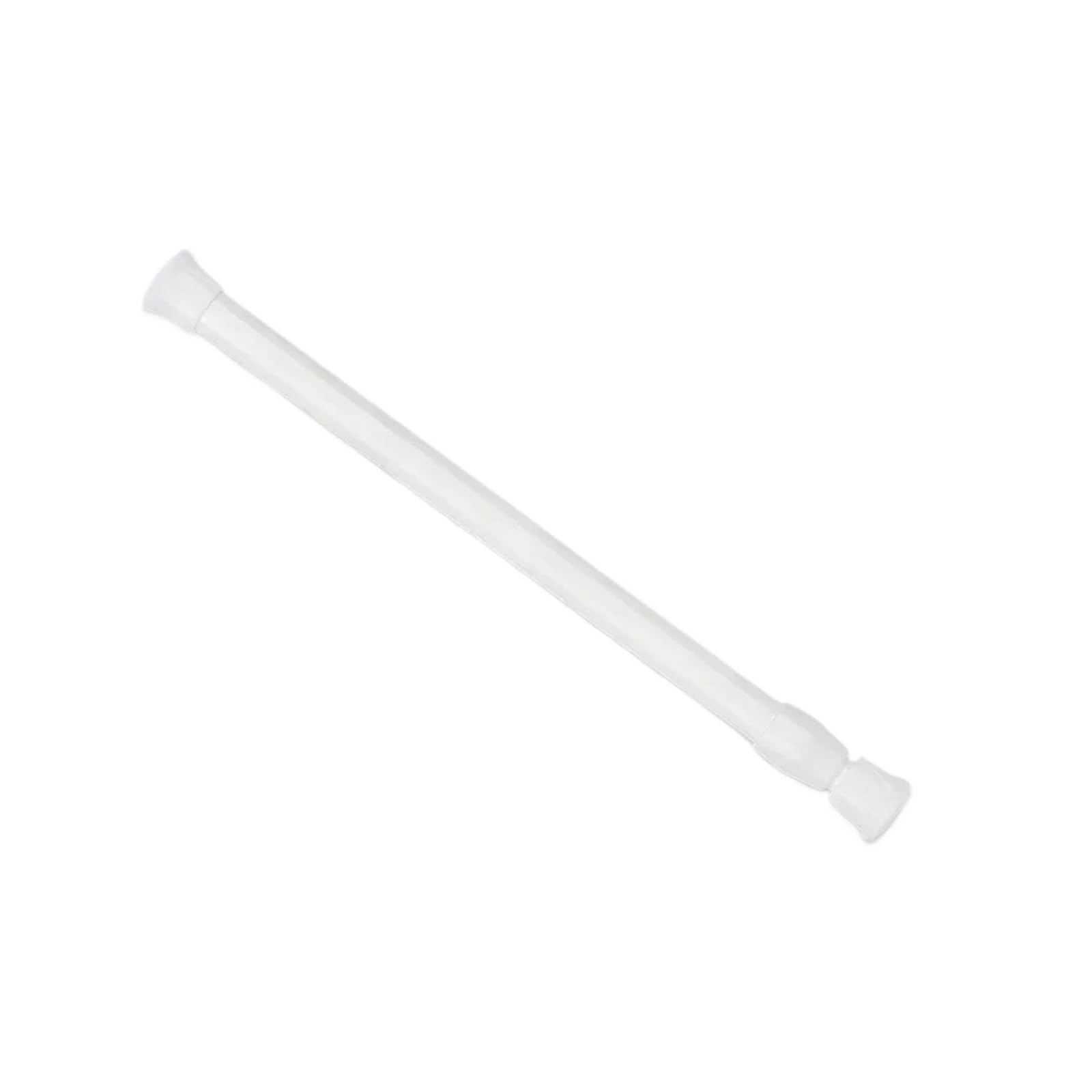 Adjustable Metal Curtain Rod Spring Loaded Extendable Telescopic Poles No Drilling Hanging Rods for Wardrobe and Cloakroom(White30-50cm)