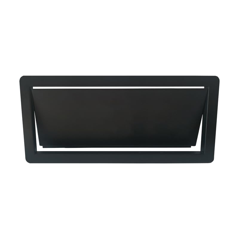 Trappe à Déchets Encastrable en acier avec revêtement en poudre 450 mm × 200 mm | Noir | Idéal pour cafés, restaurants, bureaux et magasins.