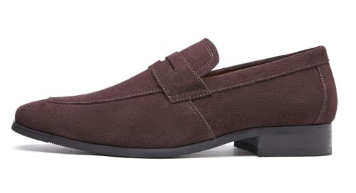 Men's Loafers Formal Dress Slip On Shoes Suede Leather Wedding Tuxedo Casual Shoes for Men2
