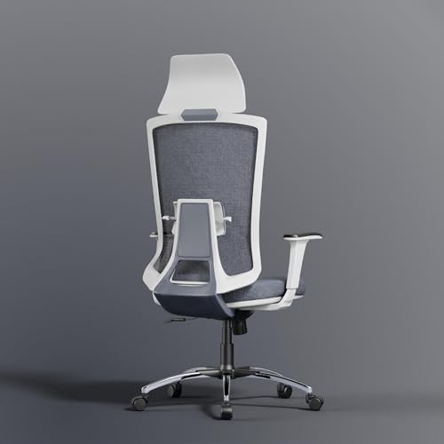 Image of FUGO FG410 with 3 Years Warranty, Ergonomic Office Chair, Computer Chair with Adjustable Headrest, Lumbar Support, Breathable Mesh, 360 Swivel, Recline Function, and Heavy-Duty Base (White)