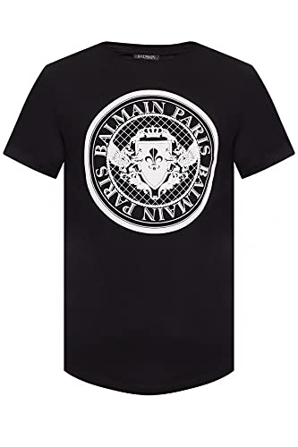 Image of Balmain Paris Circle Logo Black T-Shirt