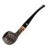 Peterson Pipes Aran Rusticated - Handmade Irish Briar Pipe Traditional Wood Staining, Vulcanite Fishtail, 3mm (406 Prince)