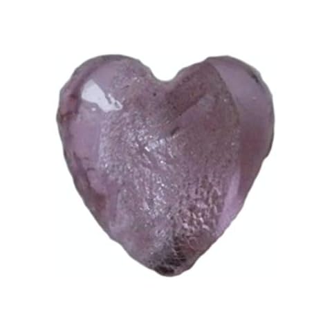 Véranno 2 Pink Murano Style Glass Heart Beads 18 mm Cover