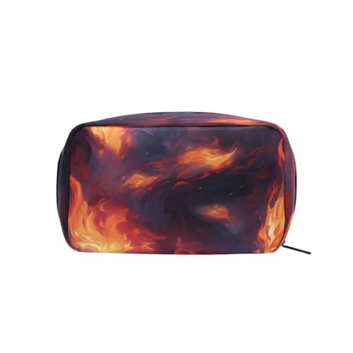 ALAZA Makeup Bag Cosmetic Bags for Women Small Zipper Pouch Travel Fire Cosmetic Organizer Case Portable For Purse2