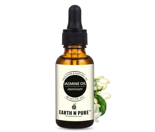 Image of Earth N Pure Jasmine Essential Oil | 100% Pure, Natural & Undiluted | Steam Distilled | Relaxation, Radiant Skin & Nourished Hair | 30ml