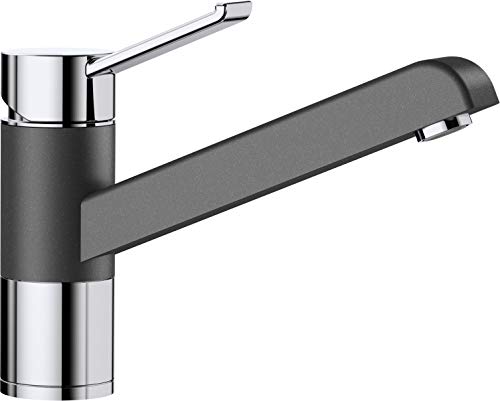 ZENOS, Küchenarmatur, SILGRANIT-Look, anthrazit/chrom, Hochdruck