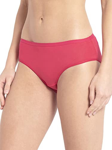 Image of Jockey 1807 Women's High Coverage Micro Modal Elastane Stretch Mid Waist Hipster with Ultrasoft Exposed Waistband