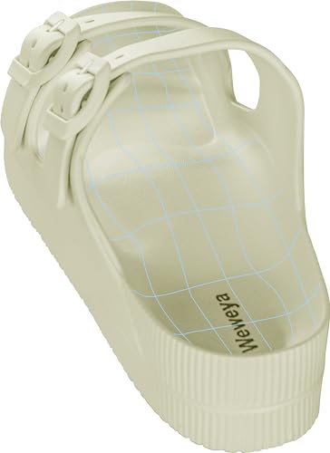 Image of Weweya Platform Sandals Women Arch Support Sandal Buckle Straps Slides | Flip Flops, EVA, Beach, Comfortable, Summer, Lightweight, Recovery