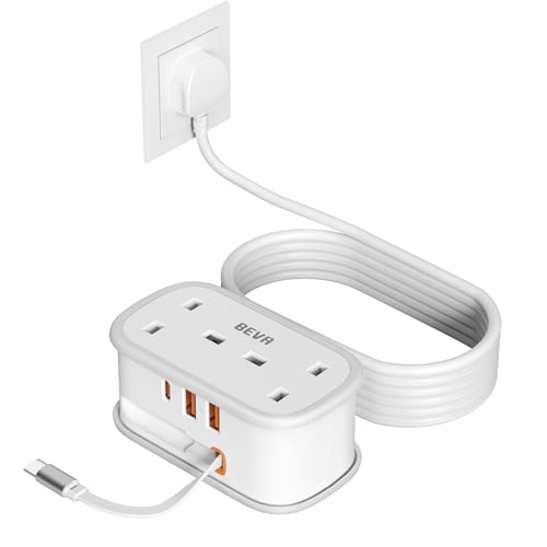 BEVA 2-Way Power Strip with USB Ports