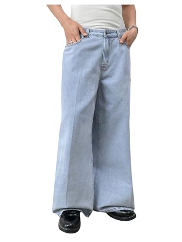SOLY HUX Men's Baggy Jeans Vintage Straight Leg Loose Fit