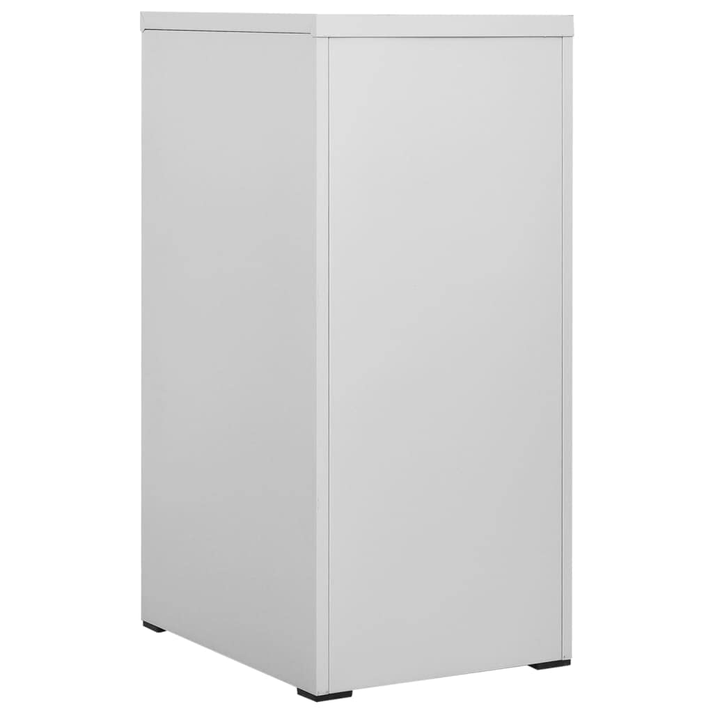 Armoire à classement en acier gris clair 46 x 62 x 102,5 cm avec 3 tiroirs verrouillables, compatible A4, pour bureau à domicile et bureau