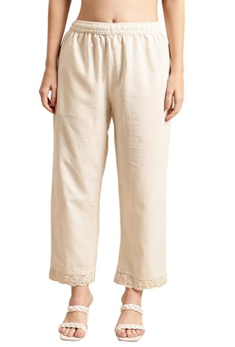 Pistaa's Women's Regular Fit High Rise Palazzo