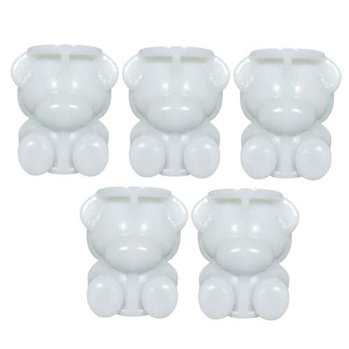 Molde de silicona para cubitos de hielo en forma de oso 5 piezas miniatura 1