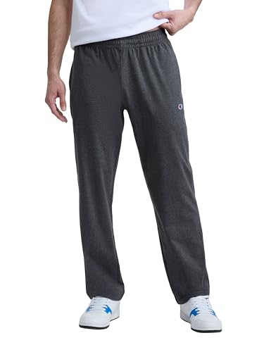 Image of Champion Men's Open-Bottom Lounge Pants, Standard Fit, Lightweight, 100% Cotton, Available in Regular and Big & Tall